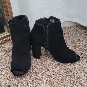 Chic Black Peep Toe Booties